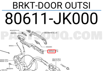 Nissan 80611JK000 BRKT-DOOR OUTSI