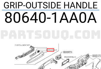Nissan 806401AA0A GRIP-OUTSIDE HANDLE
