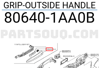 Nissan 806401AA0B GRIP-OUTSIDE HANDLE