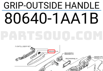 Nissan 806401AA1B GRIP-OUTSIDE HANDLE