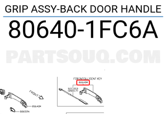 Nissan 806401FC6A GRIP ASSY-BACK DOOR HANDLE