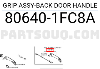 Nissan 806401FC8A GRIP ASSY-BACK DOOR HANDLE