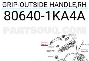 Nissan 806401KA4A GRIP-OUTSIDE HANDLE,RH