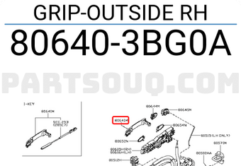 Nissan 806403BG0A GRIP-OUTSIDE RH