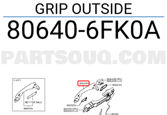 Nissan 806406FK0A GRIP OUTSIDE