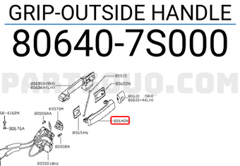 Nissan 806407S000 GRIP-OUTSIDE HANDLE