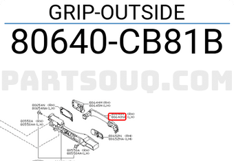 Nissan 80640CB81B GRIP-OUTSIDE
