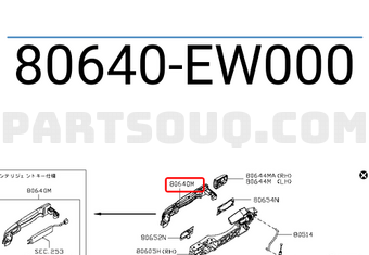 Nissan 80640EW000 GRIP-OUTSIDE RH