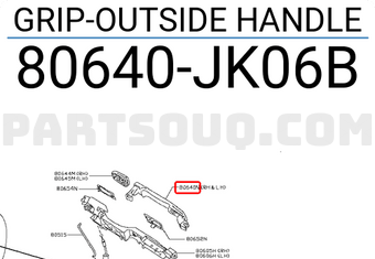 Nissan 80640JK06B GRIP-OUTSIDE HANDLE