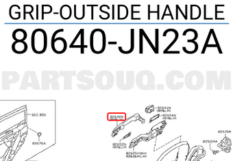Nissan 80640JN23A GRIP-OUTSIDE HANDLE