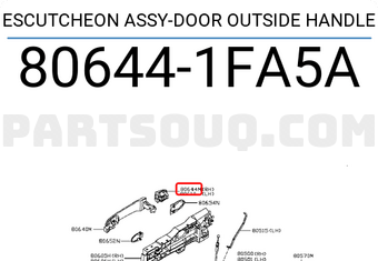 Nissan 806441FA5A ESCUTCHEON ASSY-DOOR OUTSIDE HANDLE
