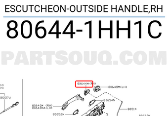 Nissan 806441HH1C ESCUTCHEON-OUTSIDE HANDLE,RH