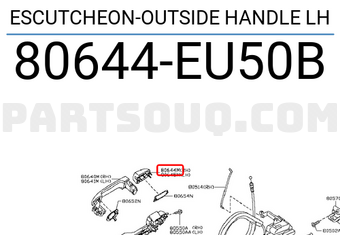 Nissan 80644EU50B ESCUTCHEON-OUTSIDE HANDLE LH