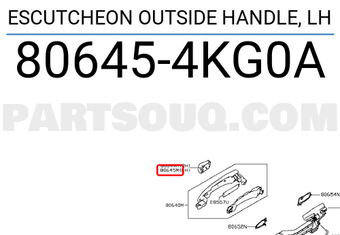 Nissan 806454KG0A ESCUTCHEON OUTSIDE HANDLE, LH