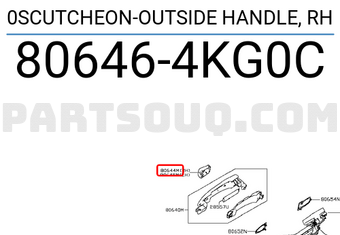 Nissan 806464KG0C 0SCUTCHEON-OUTSIDE HANDLE, RH