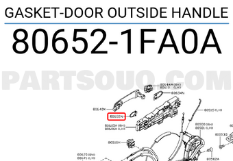Nissan 806521FA0A GASKET-DOOR OUTSIDE HANDLE