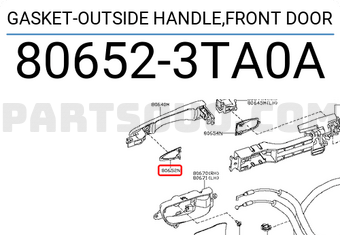 Nissan 806523TA0A GASKET-OUTSIDE HANDLE,FRONT DOOR