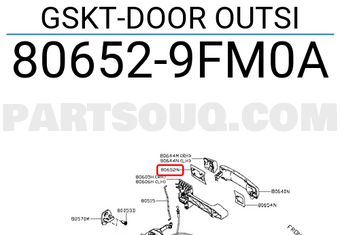 Nissan 806529FM0A GSKT-DOOR OUTSI