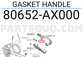 Nissan 80652AX000 GASKET HANDLE
