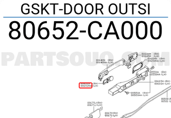 Nissan 80652CA000 GSKT-DOOR OUTSI