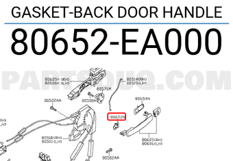 Nissan 80652EA000 GASKET-BACK DOOR HANDLE