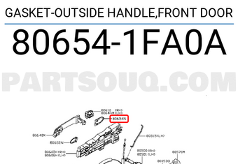 Nissan 806541FA0A GASKET-OUTSIDE HANDLE,FRONT DOOR