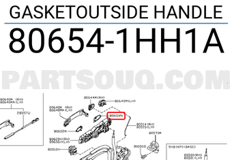 Nissan 806541HH1A GASKETOUTSIDE HANDLE
