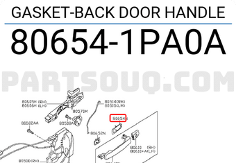 Nissan 806541PA0A GASKET-BACK DOOR HANDLE