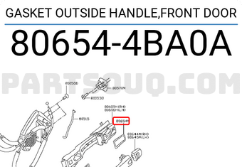 Nissan 806544BA0A GASKET OUTSIDE HANDLE,FRONT DOOR