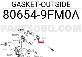 Nissan 806549FM0A GASKET-OUTSIDE