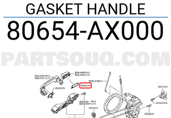 Nissan 80654AX000 GASKET HANDLE
