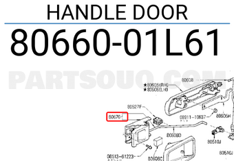 Nissan 8066001L61 HANDLE DOOR