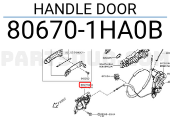 Nissan 806701HA0B HANDLE DOOR