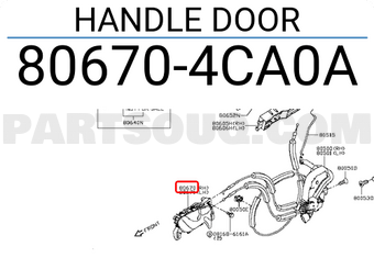Nissan 806704CA0A HANDLE DOOR
