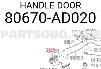 Nissan 80670AD020 HANDLE DOOR