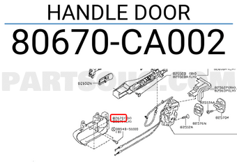 Nissan 80670CA002 HANDLE DOOR
