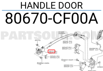 Nissan 80670CF00A HANDLE DOOR