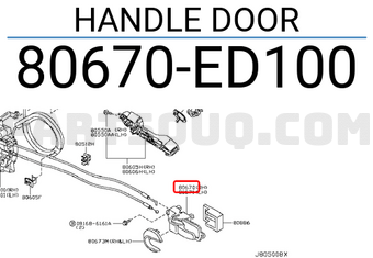 Nissan 80670ED100 HANDLE DOOR