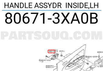 Nissan 806713XA0B HANDLE ASSYDR INSIDE,LH