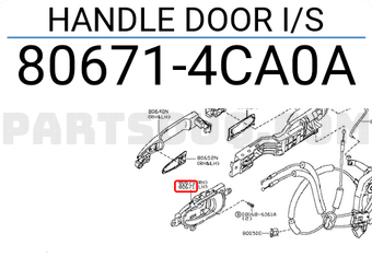 Nissan 806714CA0A HANDLE DOOR I/S