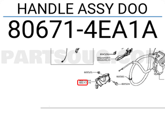 Nissan 806714EA1A HANDLE ASSY DOO