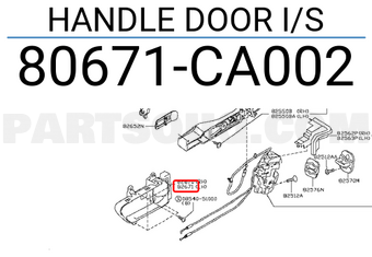 Nissan 80671CA002 HANDLE DOOR I/S