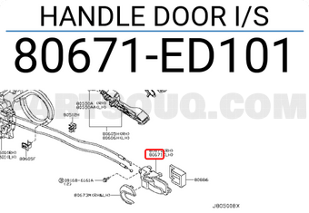 Nissan 80671ED101 HANDLE DOOR I/S