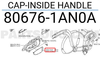 Nissan 806761AN0A CAP-INSIDE HANDLE