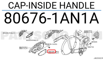 Nissan 806761AN1A CAP-INSIDE HANDLE