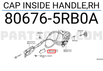Nissan 806765RB0A CAP INSIDE HANDLE,RH