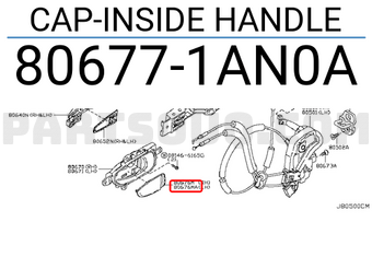 Nissan 806771AN0A CAP-INSIDE HANDLE