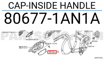 Nissan 806771AN1A CAP-INSIDE HANDLE