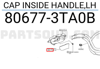 Nissan 806773TA0B CAP INSIDE HANDLE,LH