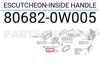 Nissan 806820W005 ESCUTCHEON-INSIDE HANDLE